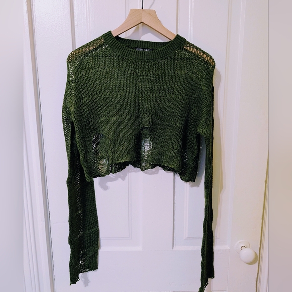 Dolls Kill Melancholic Melody cropped sweater M - Picture 2 of 2